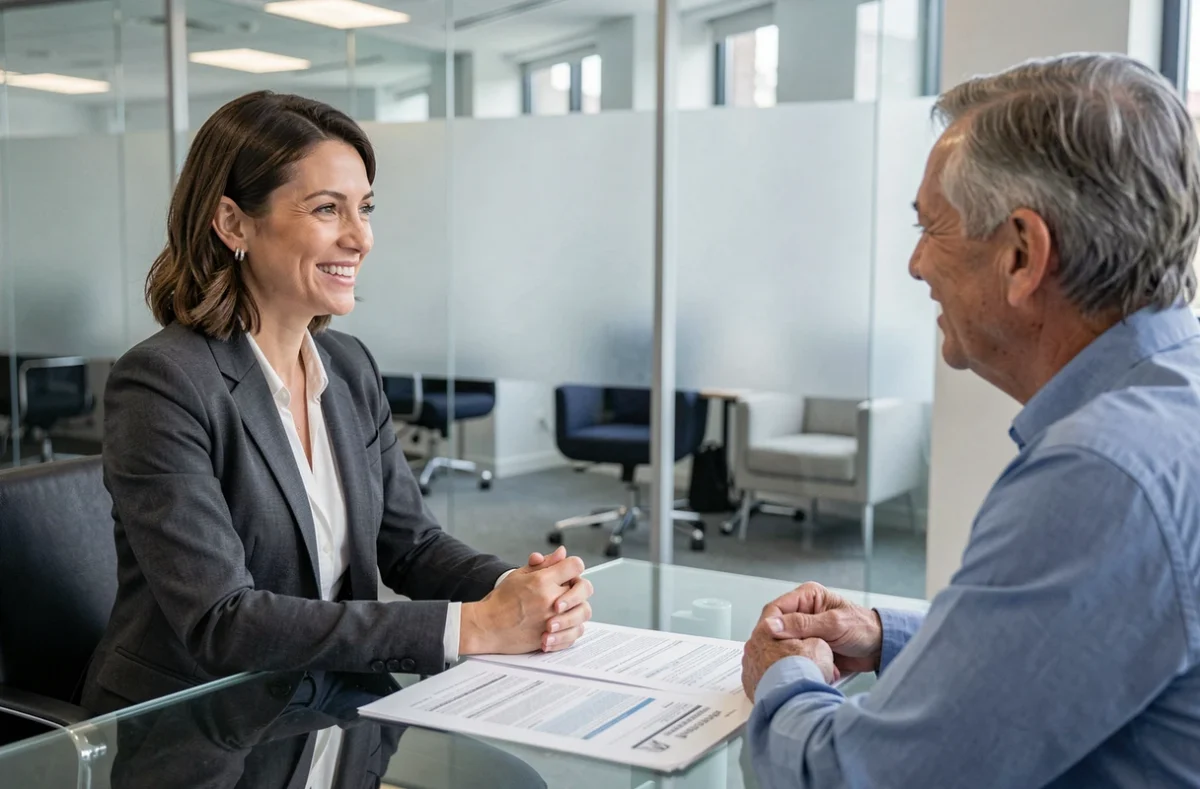 Courtière de Credipro Vib's Financements accompagnant un client dans ses démarches de prêt immobilier