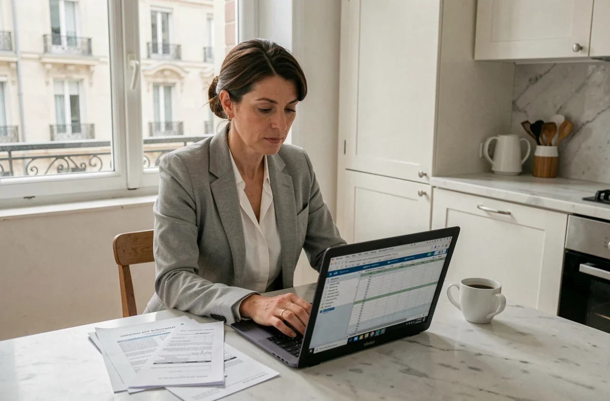 Propriétaire bailleurs gérant la fin du dispositif Scellier intermédiaire depuis son appartement parisien